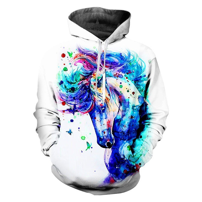 3D Digital Printing Long-Sleeved Sports Sweatshirt – Stylish Athletic Pullover
