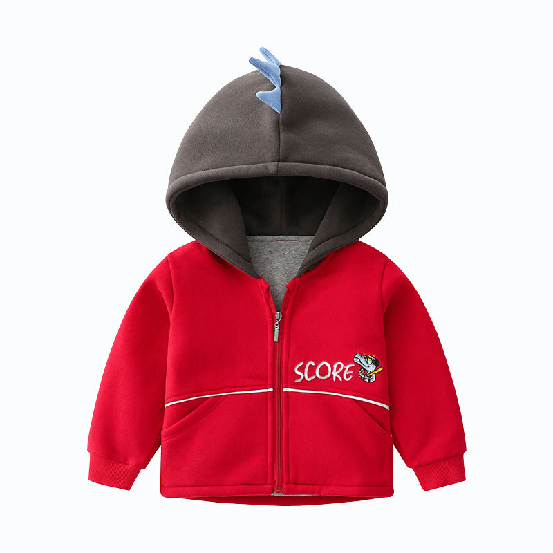 Fashionable Kids Warm Thick Hooded Jacket – Cozy Winter Outerwear for Boys & Girls