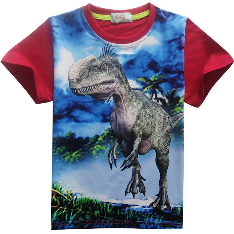 Kids Short Sleeved Dinosaur Suit – Fun Graphic T Shirt for Boys & Girls