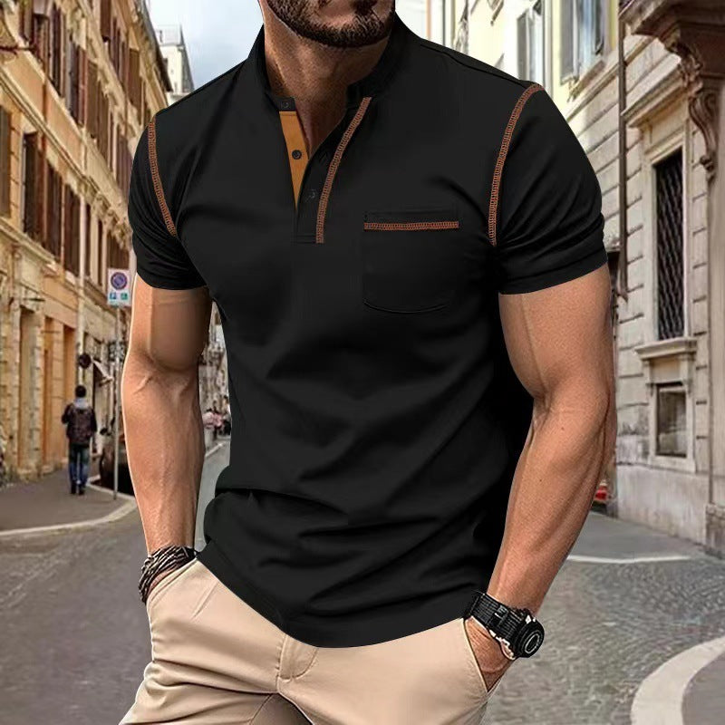 Men’s Short-Sleeved Polo Shirt – Summer Casual Quick-Dry Top, Lightweight Moisture-Wicking Tee