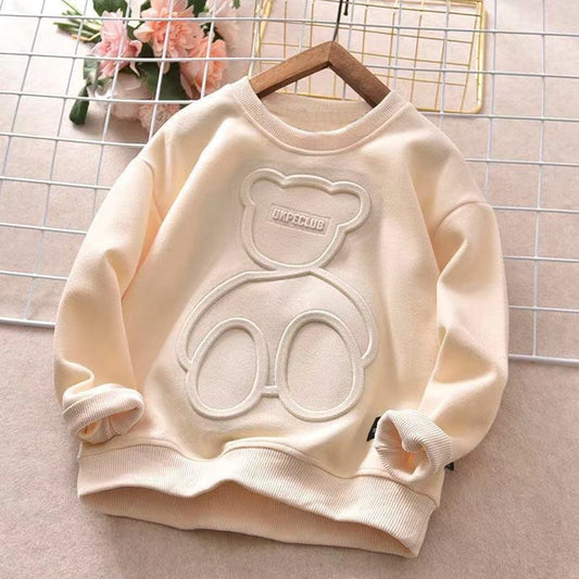 Children’s Plus Velvet Long-Sleeved T-Shirt – Warm Bottoming Shirt for Kids