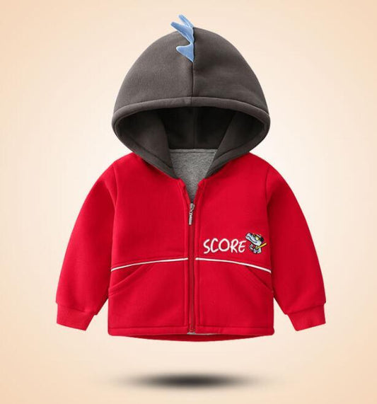 Fashionable Kids Warm Thick Hooded Jacket – Cozy Winter Outerwear for Boys & Girls
