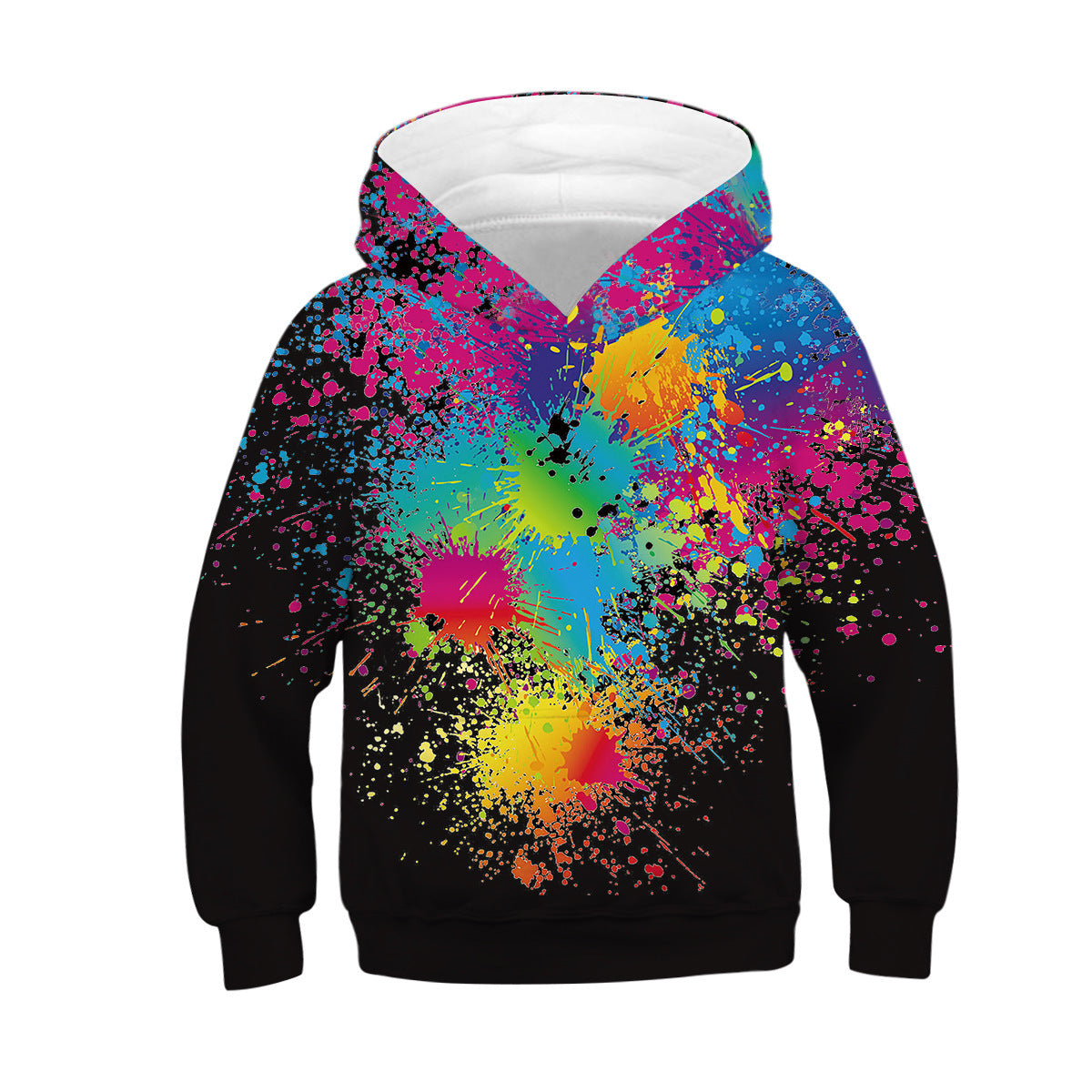 Digital Printed Children's Hooded Sweater – Colorful Kids Pullover Hoodie