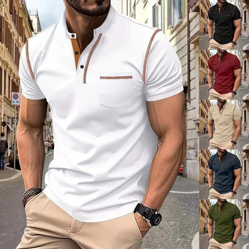 Men’s Short-Sleeved Polo Shirt – Summer Casual Quick-Dry Top, Lightweight Moisture-Wicking Tee