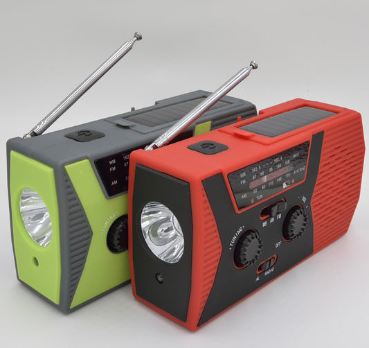 5 in 1 Outdoor Portable Solar Crank AM/FM Radio – Emergency Power & Multi-Function Speaker