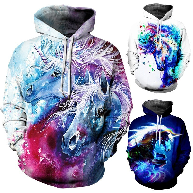 3D Digital Printing Long-Sleeved Sports Sweatshirt – Stylish Athletic Pullover