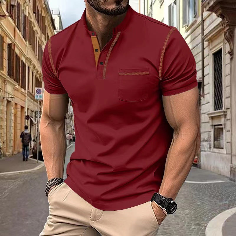 Men’s Short-Sleeved Polo Shirt – Summer Casual Quick-Dry Top, Lightweight Moisture-Wicking Tee