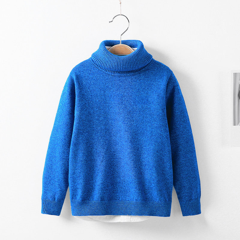 Autumn & Winter High Collar Children’s Knitwear – Warm Turtleneck Sweater for Kids