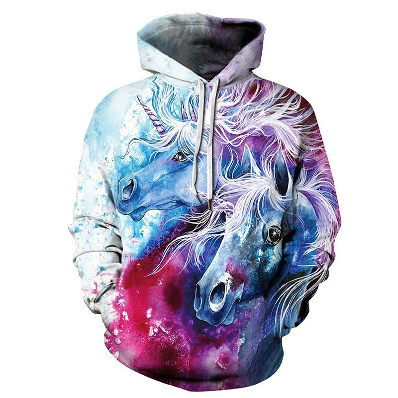 3D Digital Printing Long-Sleeved Sports Sweatshirt – Stylish Athletic Pullover