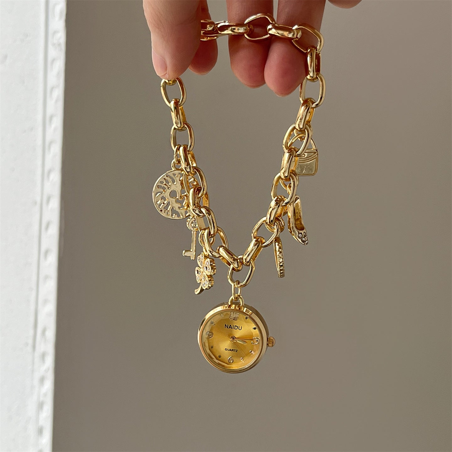 Fashion Korean Style Diamond Thin Love Watch Women's Simple