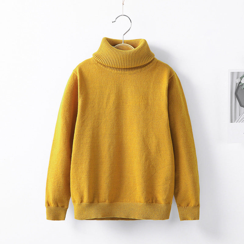 Autumn & Winter High Collar Children’s Knitwear – Warm Turtleneck Sweater for Kids