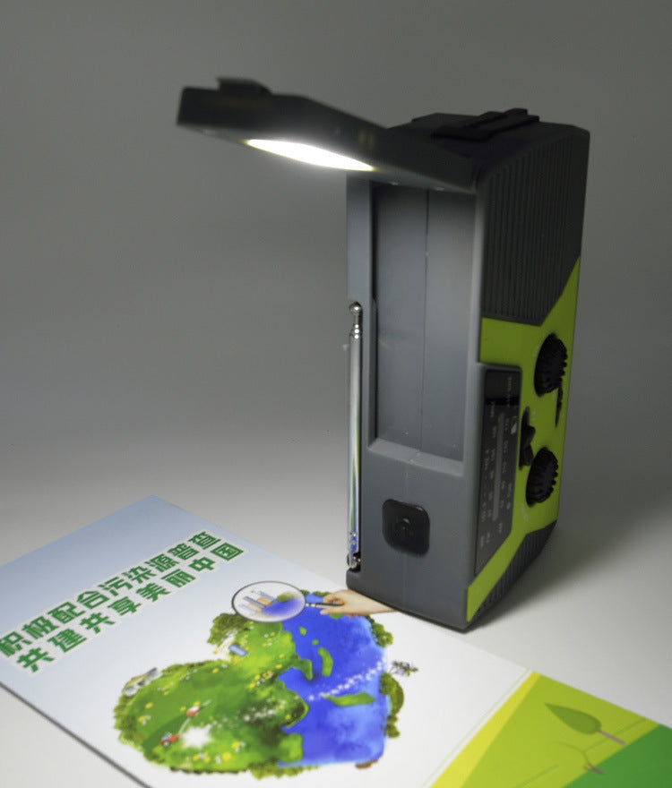 5 in 1 Outdoor Portable Solar Crank AM/FM Radio – Emergency Power & Multi-Function Speaker