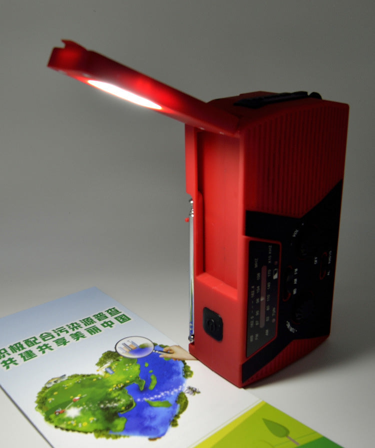5 in 1 Outdoor Portable Solar Crank AM/FM Radio – Emergency Power & Multi-Function Speaker