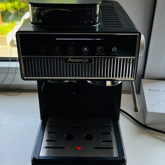 Black Coffee Machine – Automatic Drip Coffee Maker for Home & Office, Compact Brewer