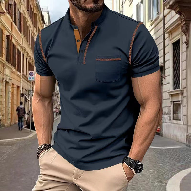 Men’s Short-Sleeved Polo Shirt – Summer Casual Quick-Dry Top, Lightweight Moisture-Wicking Tee