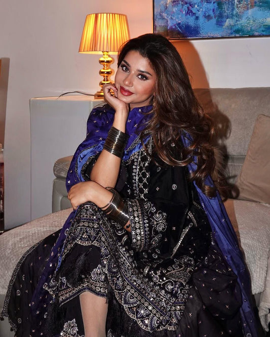 Premium Velvet Kurti-Plazzo Set with Embroidered Dupatta – Designer Women’s Ethnic Wear, Festive & Wedding Outfit