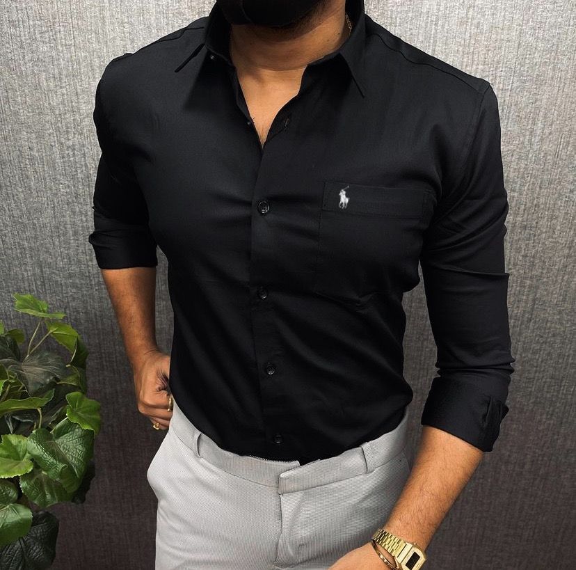 Men’s Premium Cotton Embroidered Logo Shirt – US Polo Inspired, Full Sleeves, Regular Fit