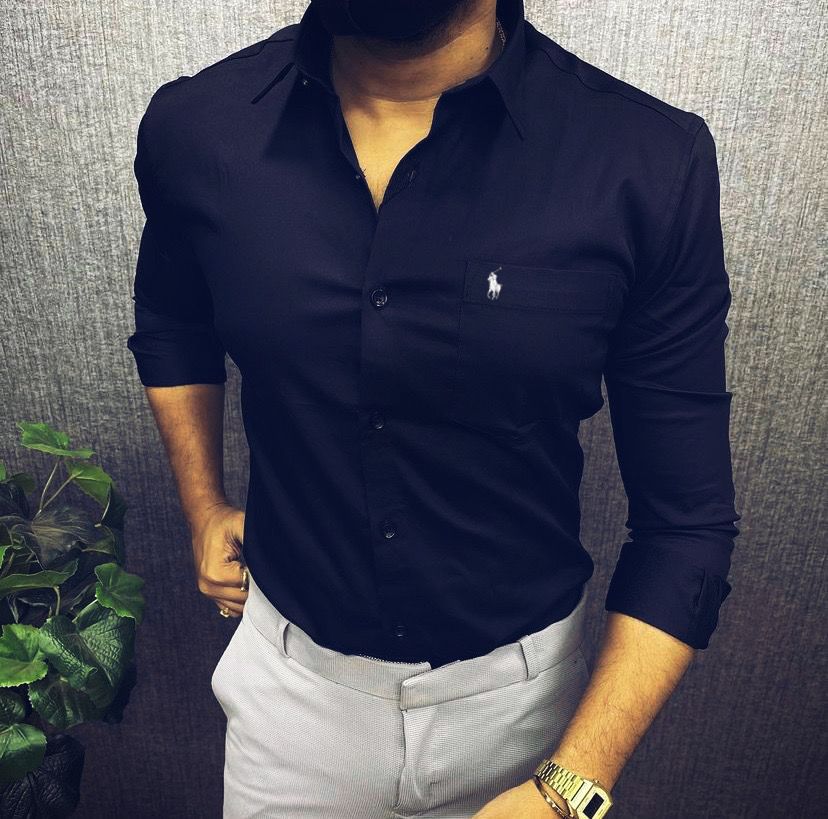 Men’s Premium Cotton Embroidered Logo Shirt – US Polo Inspired, Full Sleeves, Regular Fit