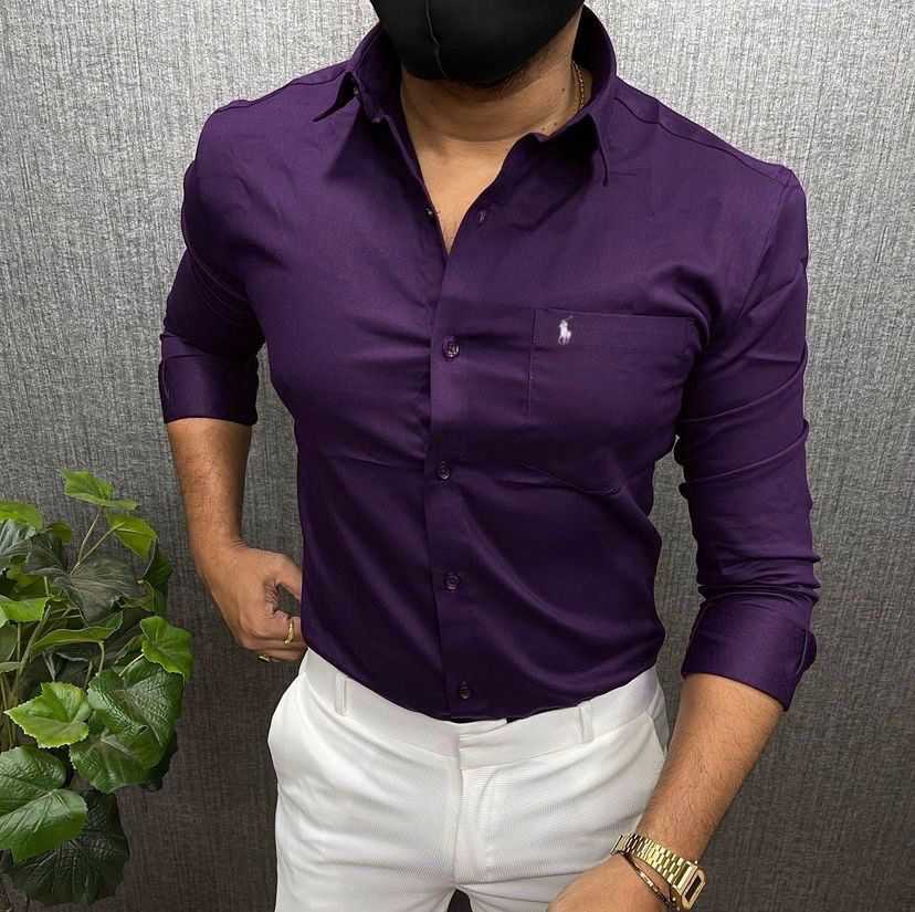 Men’s Premium Cotton Embroidered Logo Shirt – US Polo Inspired, Full Sleeves, Regular Fit