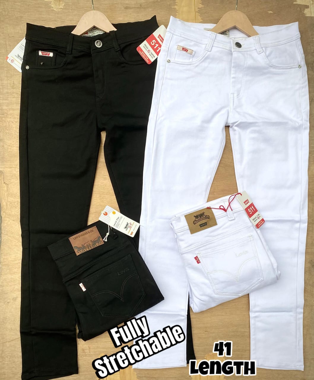 Levi’s Black & White Denim Jeans – Premium Fit, Branded Quality
