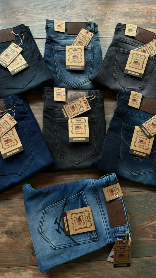 U.S. Polo® Premium Stretch Denim – 7 Color Collection | High GSM Comfort Fit Jeans