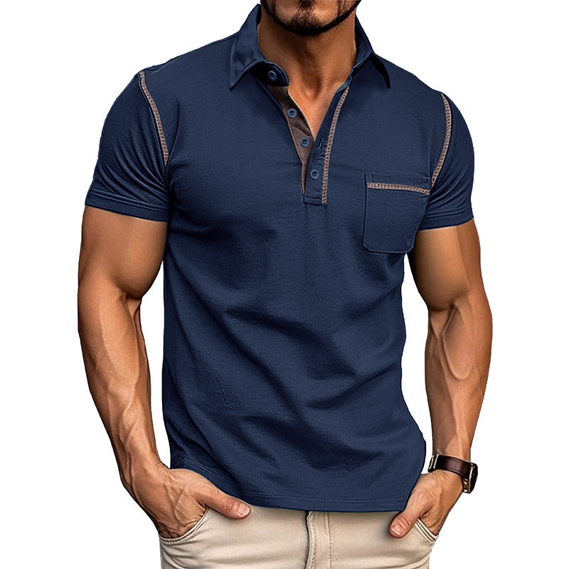 Men’s Short-Sleeved Polo Shirt – Summer Casual Quick-Dry Top, Lightweight Moisture-Wicking Tee