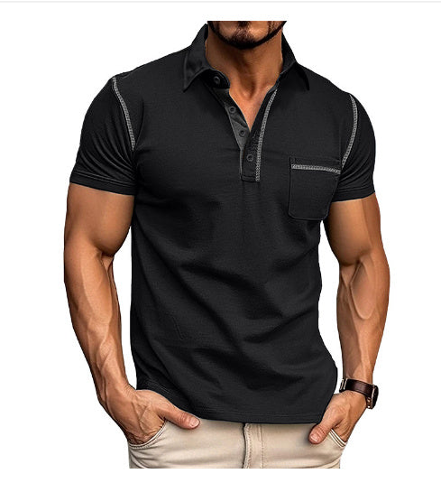 Men’s Short-Sleeved Polo Shirt – Summer Casual Quick-Dry Top, Lightweight Moisture-Wicking Tee